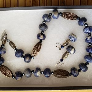 Unique artisan jeweled necklace